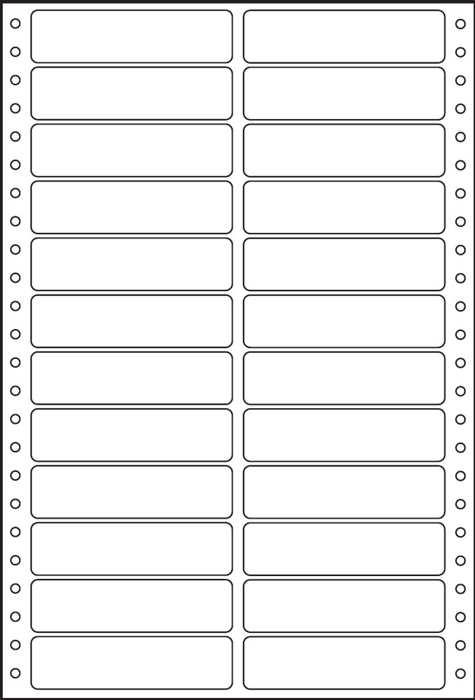 Etikety tabelační dvouřadé S&K Label 89 x 23,4 bílé / 12 000 etiket