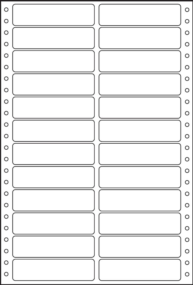 Etikety tabelační dvouřadé S&K Label 89 x 23,4 bílé / 12 000 etiket
