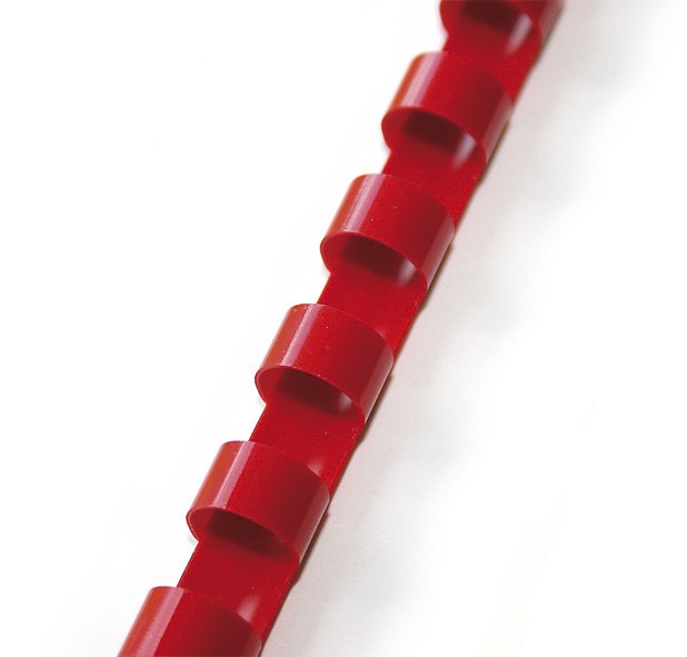 Hřbet pro kroužkovou vazbu 12,5 mm červený / 100 ks