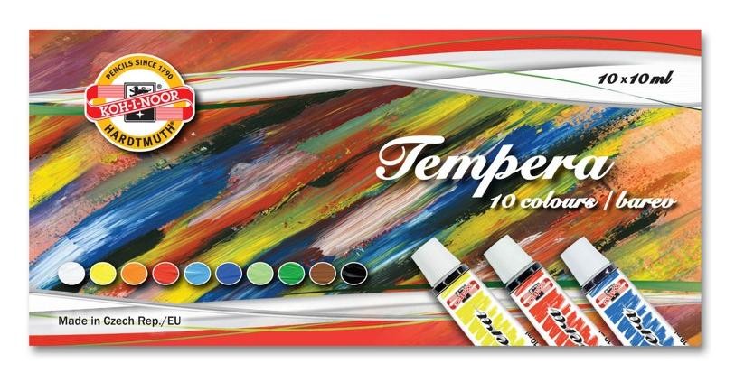 Temperové barvy Koh-i-noor 10ml/10 odstínů