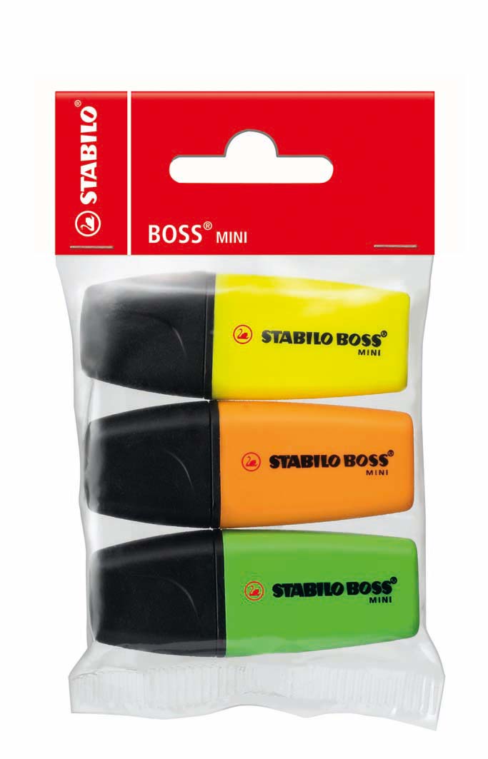 Zvýrazňovač Stabilo 07 BOSS MINI 07 BOSS MINI sada 3 barev