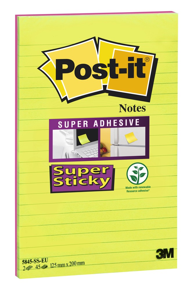 Blok samolepicí Post-it 125 x 200 mm, silně lepící