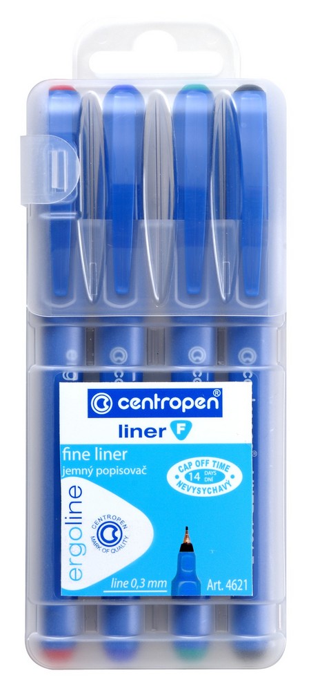 Centropen popisovač/liner 4621 F sada 4 barev