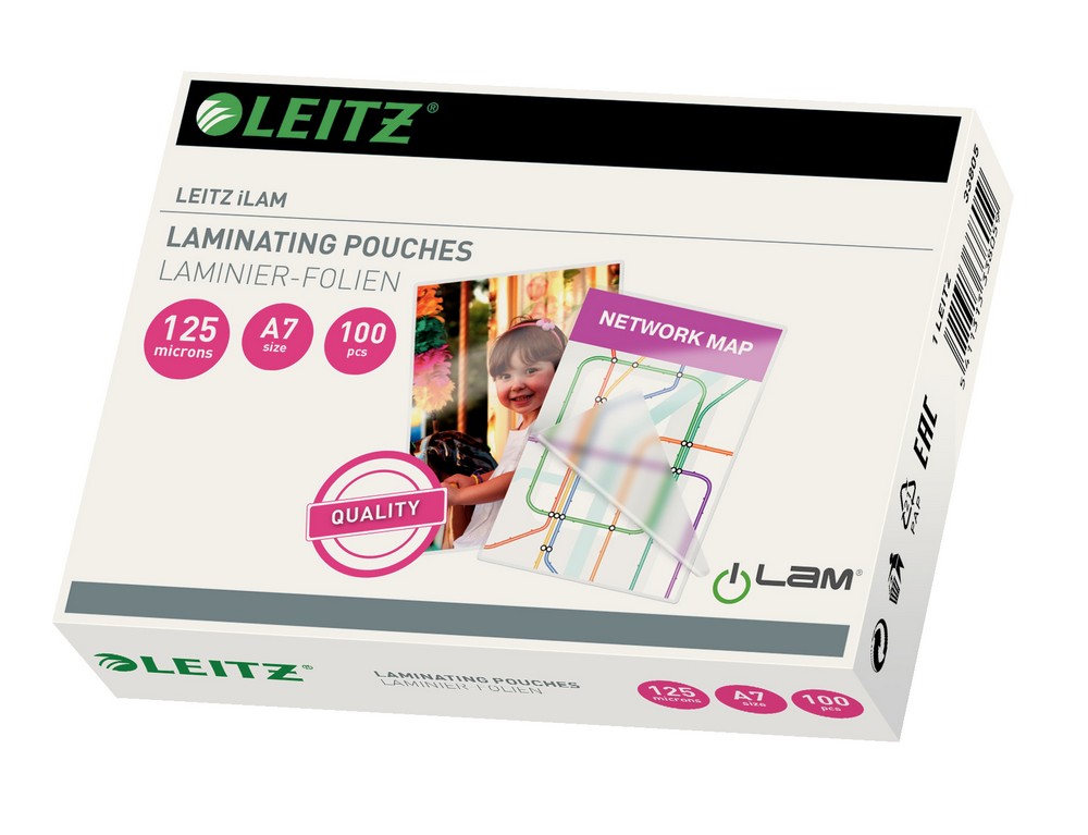 Fólie laminovací Leitz A7, 125 mic / 100 ks