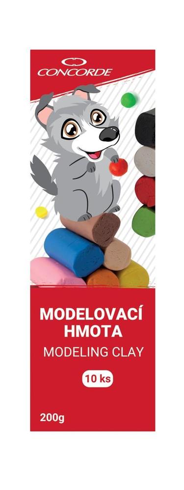 Modelovací hmota Concorde 10 barev  - 200 g