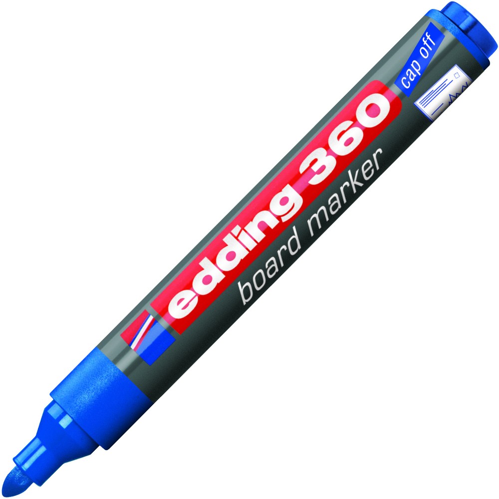 Značkovač EDDING 360 na bílé tabule plnitelný modrý
