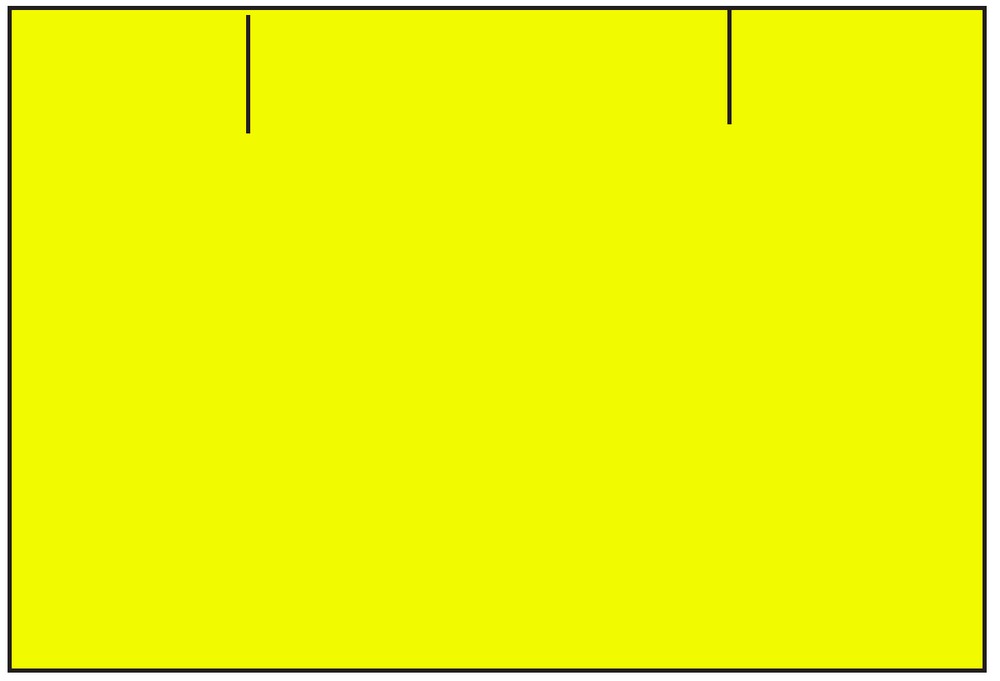 Etikety cenové 25 x 16 reflexní žluté CONTACT (obdélník)