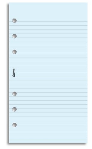 Náhradní náplň do diáře Filofax Osobní papír linkovaný, modrý, 30 listů