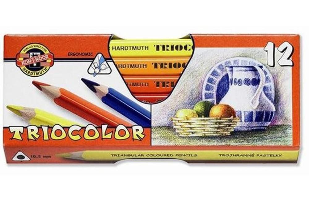 Pastelky KIN Triocolor trojhranné Jumbo 3152/ 12 ks (10,5mm)