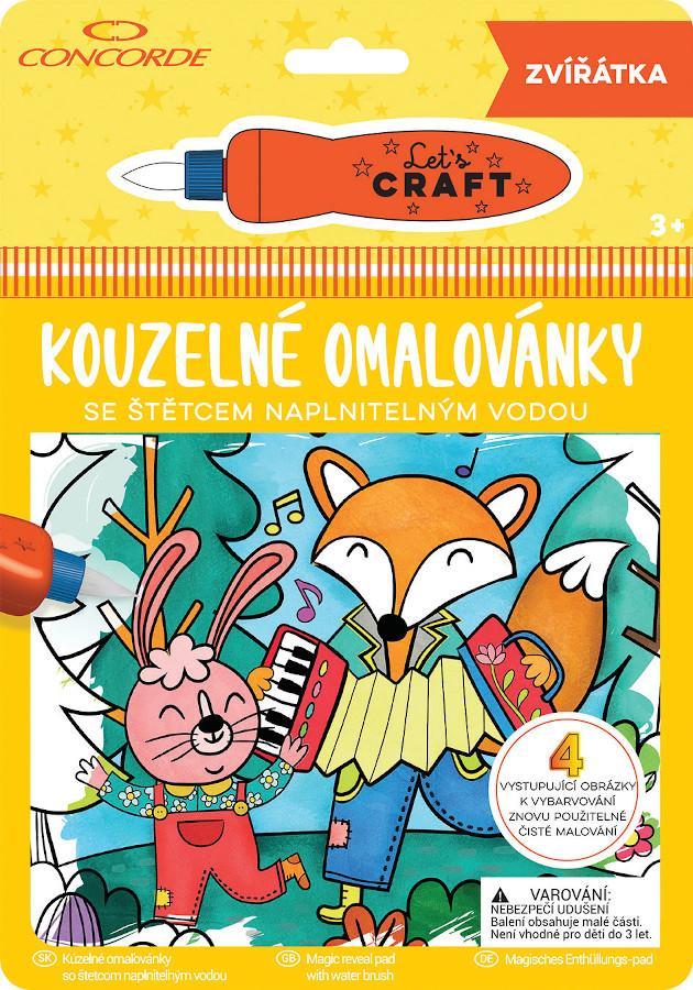 Kouzelné "vodní" omalovánky Zvířátka - 4 strany