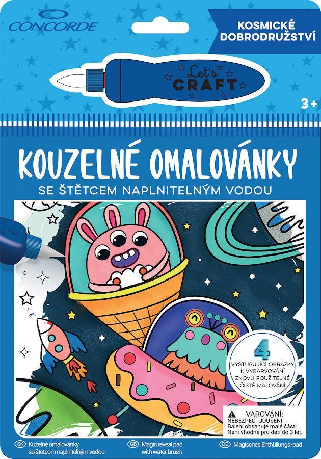 Kouzelné "vodní" omalovánky Kosmické dobrodružství - 4 stran