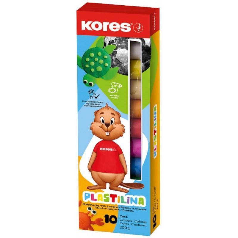 Modelovací hmota Kores 200 g (10 barev) v papírové krabičce