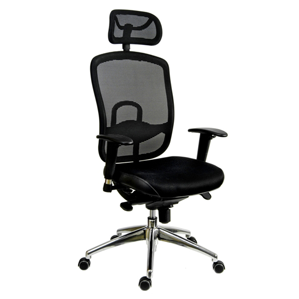 Kancelářská židle Oklahoma s opěrkou hlavy černá