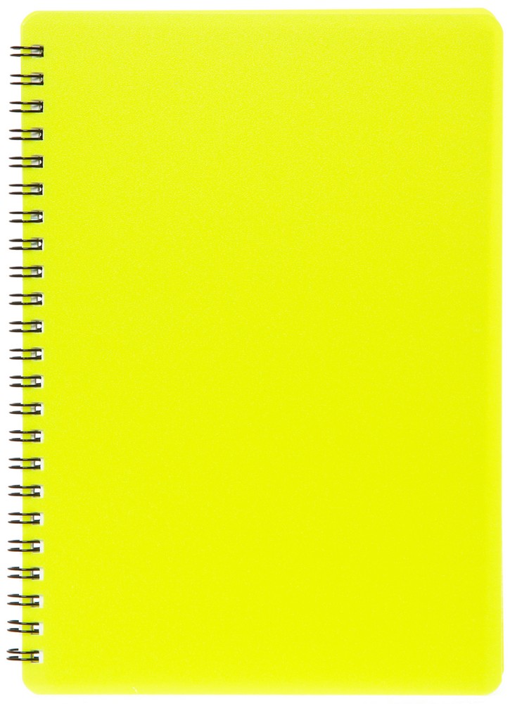 Blok kroužkový plastic NEON A5 linkovaný, 60 listů, žlutý