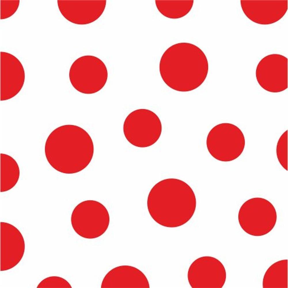 Ubrousky DOTS puntík 33x33 červené 30ks