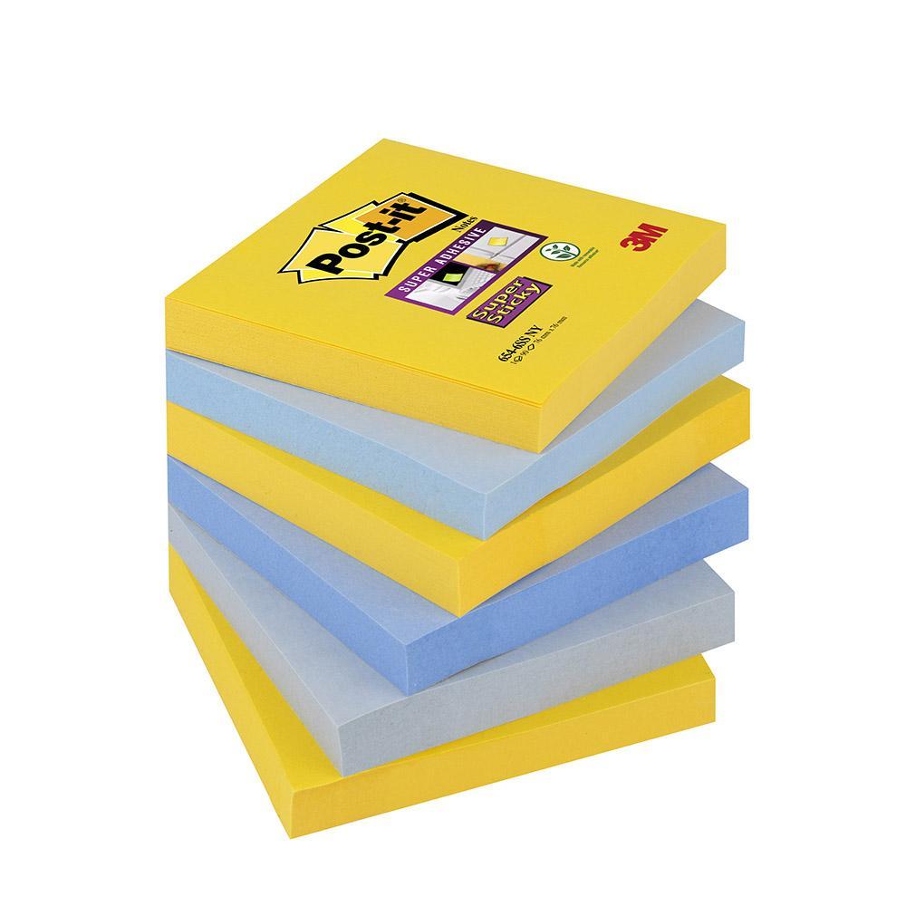 Blok samolepicí Post-it New York 76 x 76 mm / 6 ks, silně lepicí