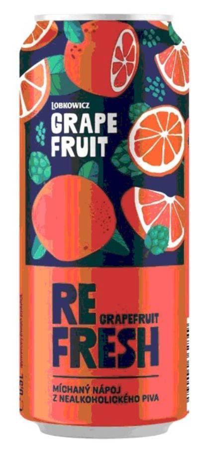 Nealkoholické pivo Refresh Grapefruit 0,5 l