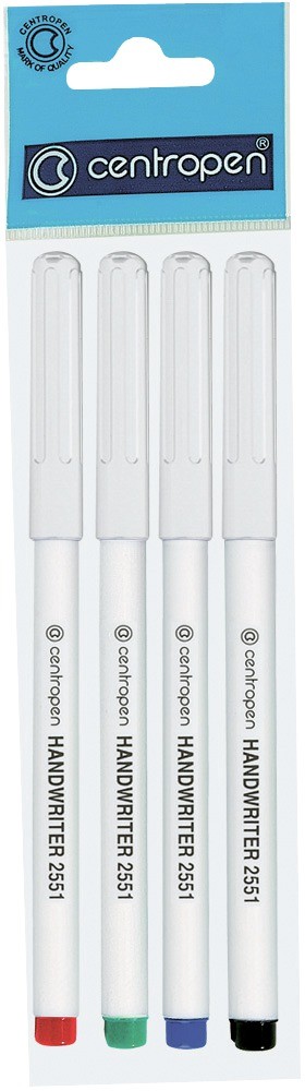 Centropen popisovač/liner 2551 M sada 4 barev