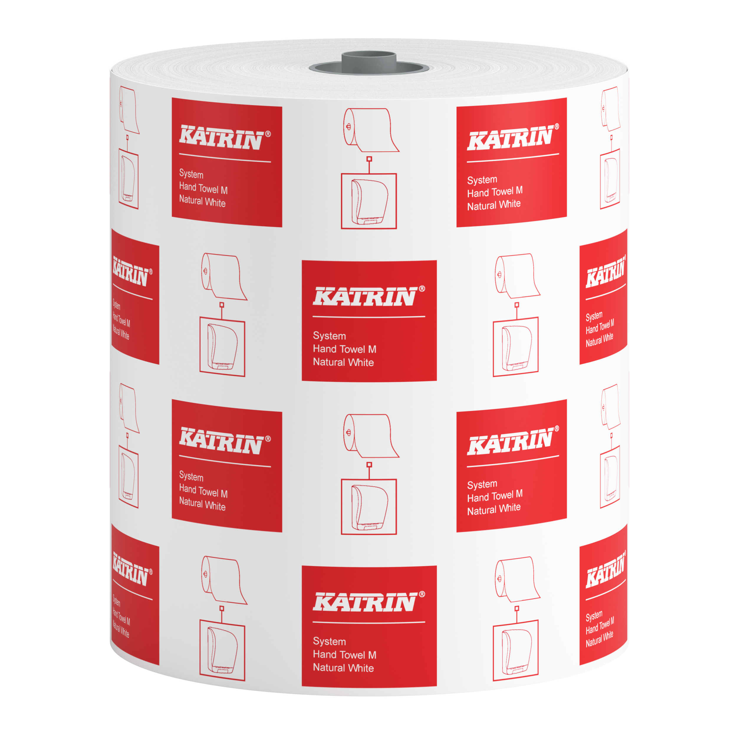 Utěrky papírové Katrin System RECYKL M2 460201, 1-vrstvé, 180m / 1 role