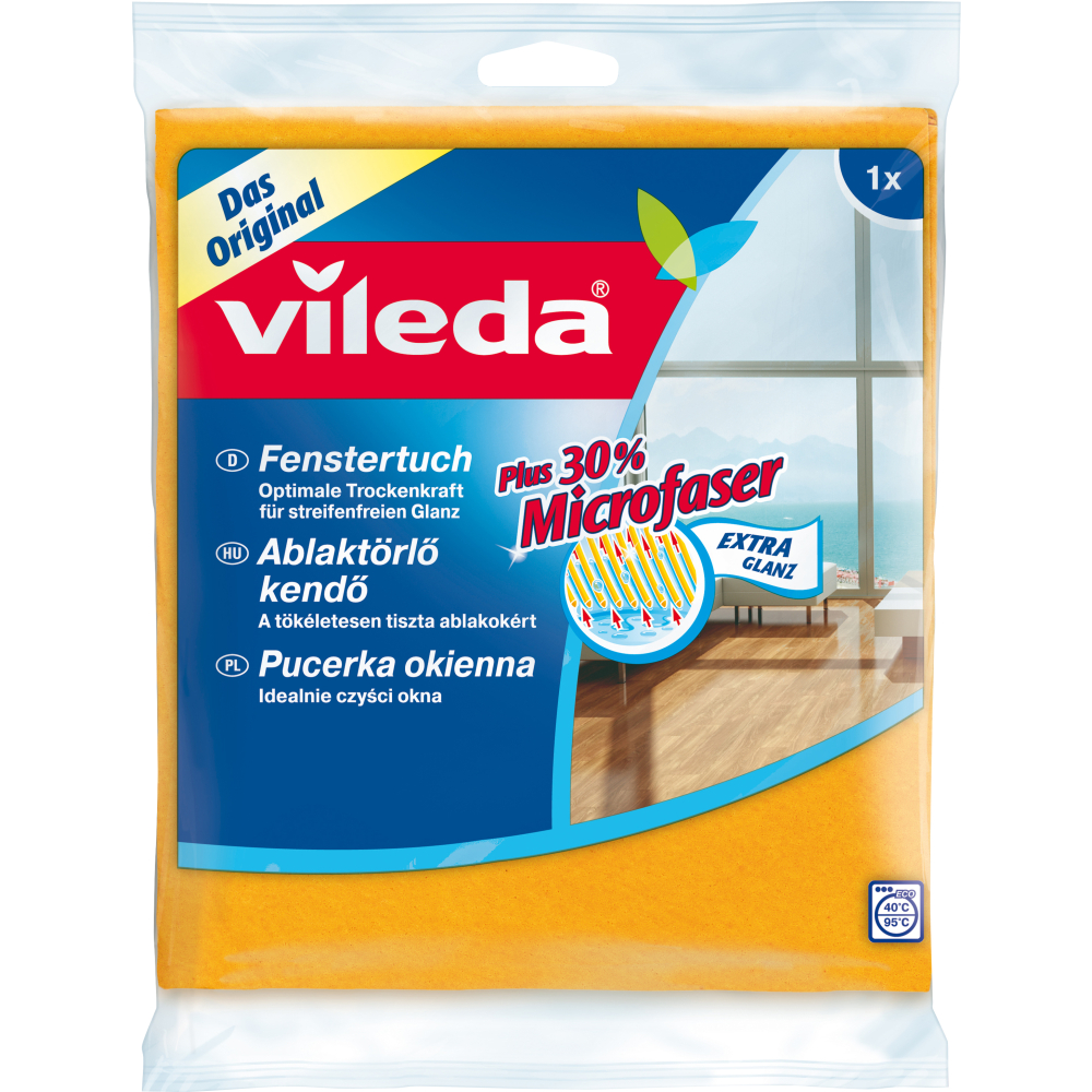 Vileda Actifibre hadřík na okna 1 ks (možnost praní v pračce)