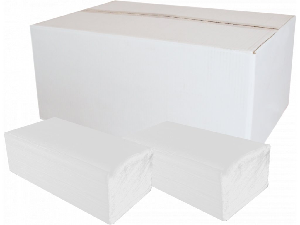 Ručník papírový ZZ 100% celulóza, 2-vrstvý (20x150 ks) 23 x 21 cm/ 3000 ks