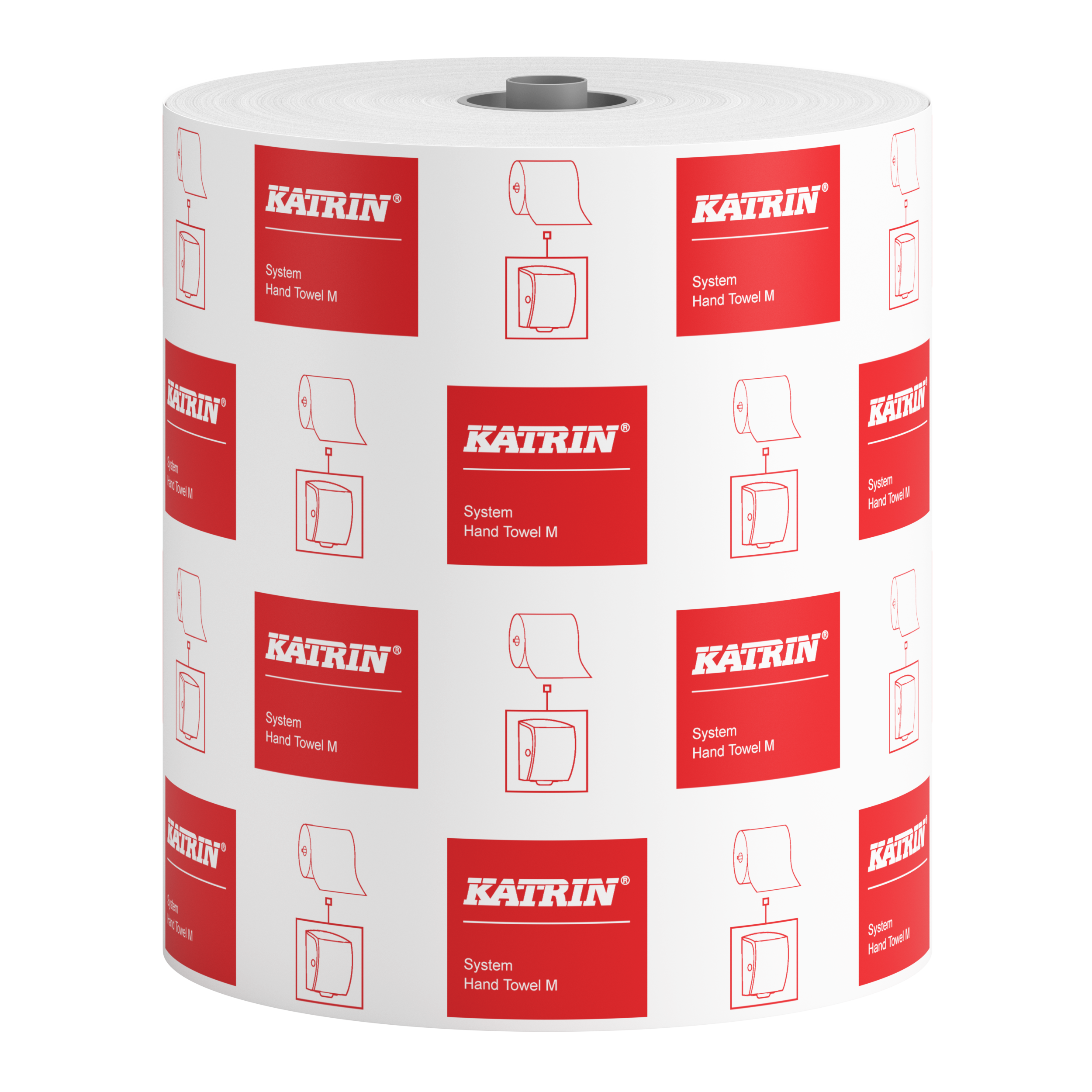 Utěrky papírové na roli Katrin System 100% celulóza M2 97401/83275,1-vrstvé /  300m / 1 role super bílý