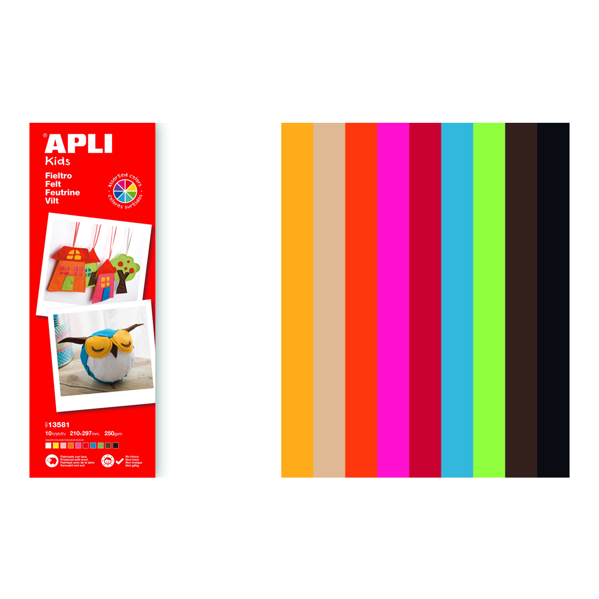 APLI filc A4 mix barev/10listů