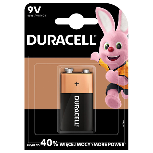 Baterie alkalická Duracell 9V / 1 ks