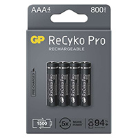 Baterie GP ReCyko/Verbatim AAA dobíjecí min. 800mAh /4ks