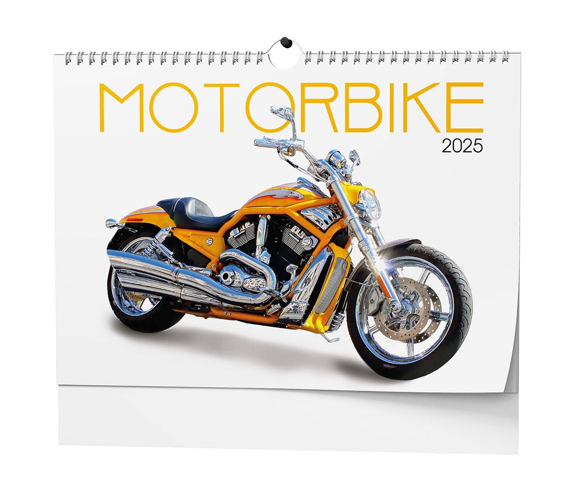 Kalendář nástěnný A3 Motorbike - na šířku