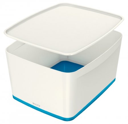 Box úložný s víkem Leitz MyBox M bílý/modrý