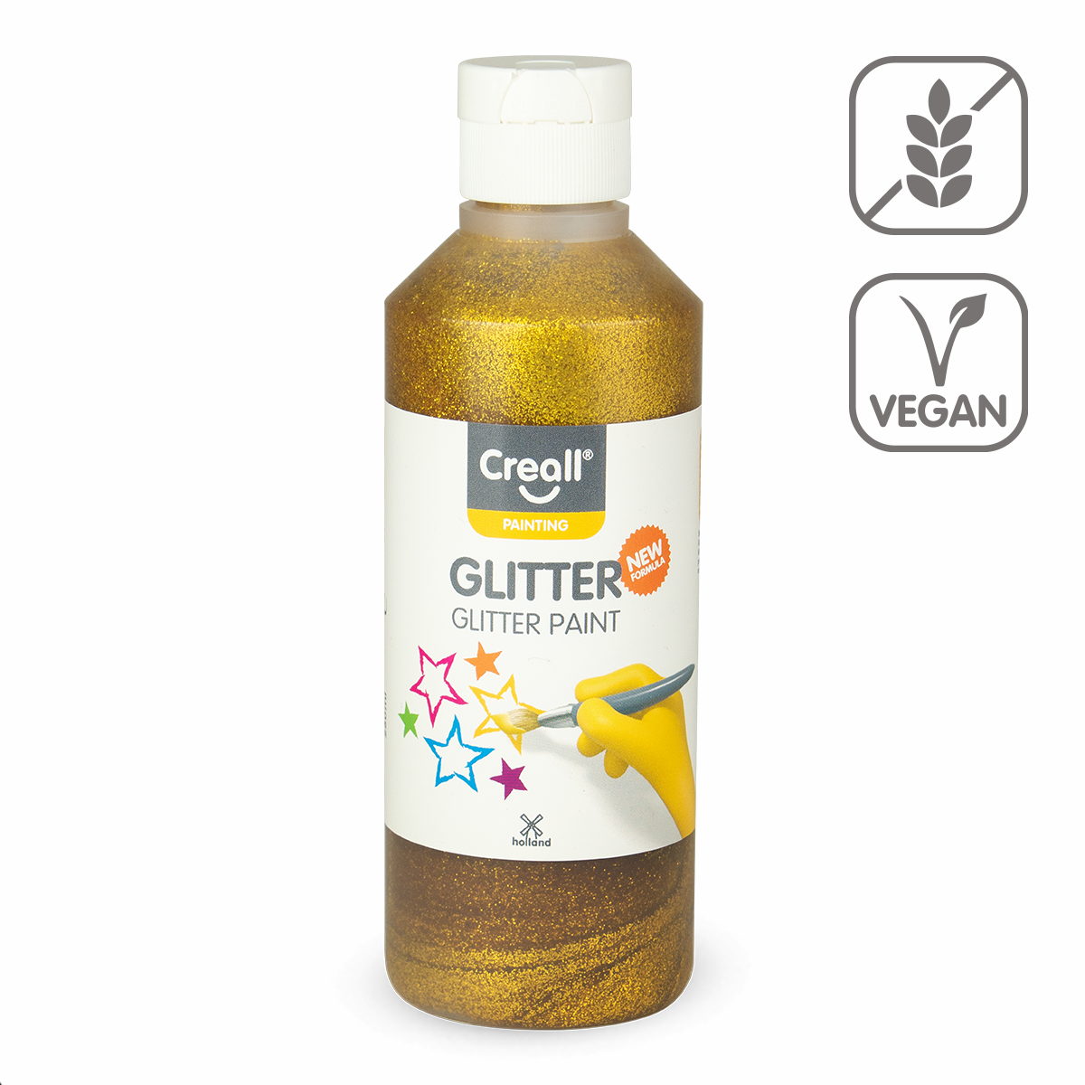 Tempera Creall barva Glitter, 250 ml, zlatá