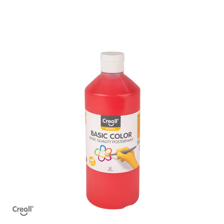 Tempera Creall 500ml červená základní