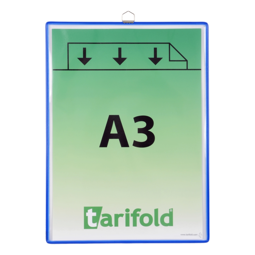 Tarifold rámeček s kapsou a očkem,A3, na výšku, modrý / 5ks