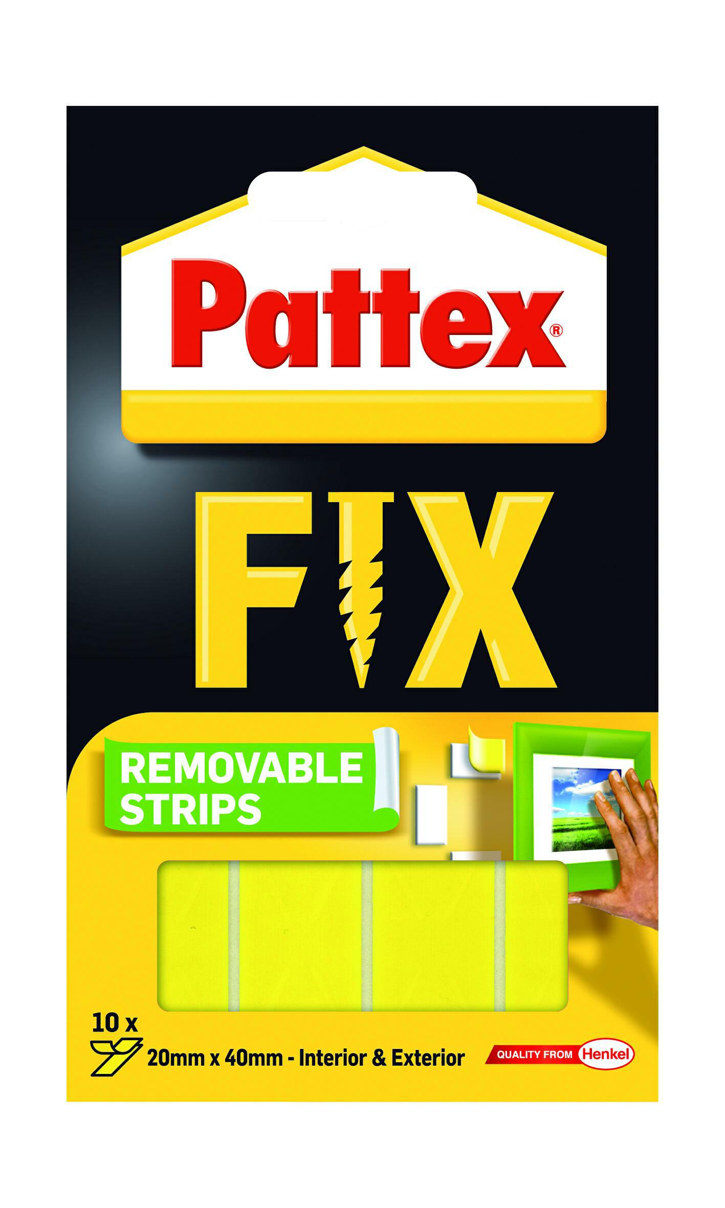 Lepicí proužky PATTEX SUPER FIX 4 cm x 2 cm/10 ks