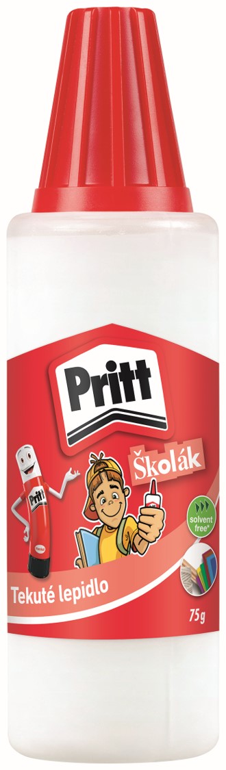 Lepidlo Pritt Školák tekuté, víceúčelové Školák 75 g, bílé