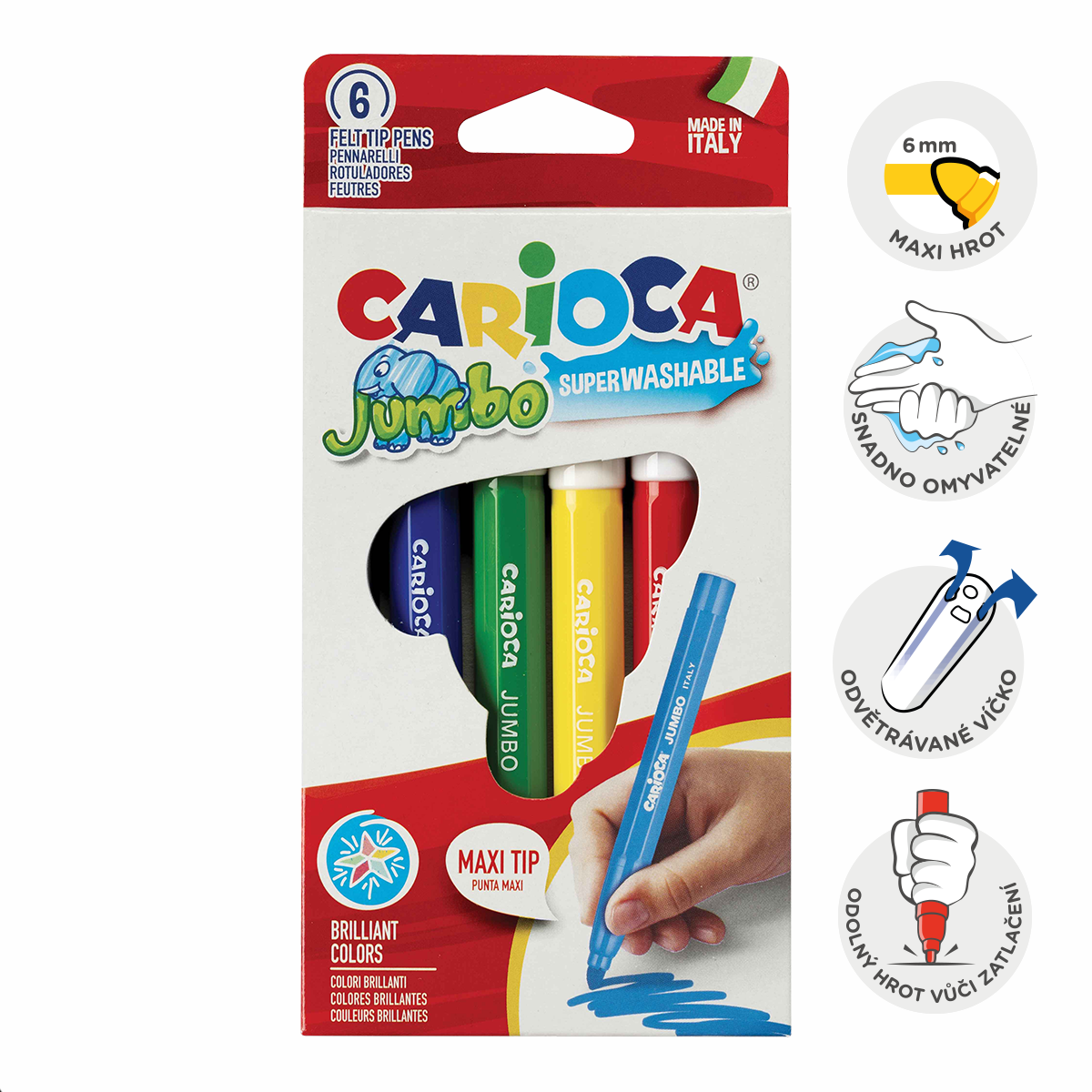 Fixy Carioca Jumbo, 6 ks