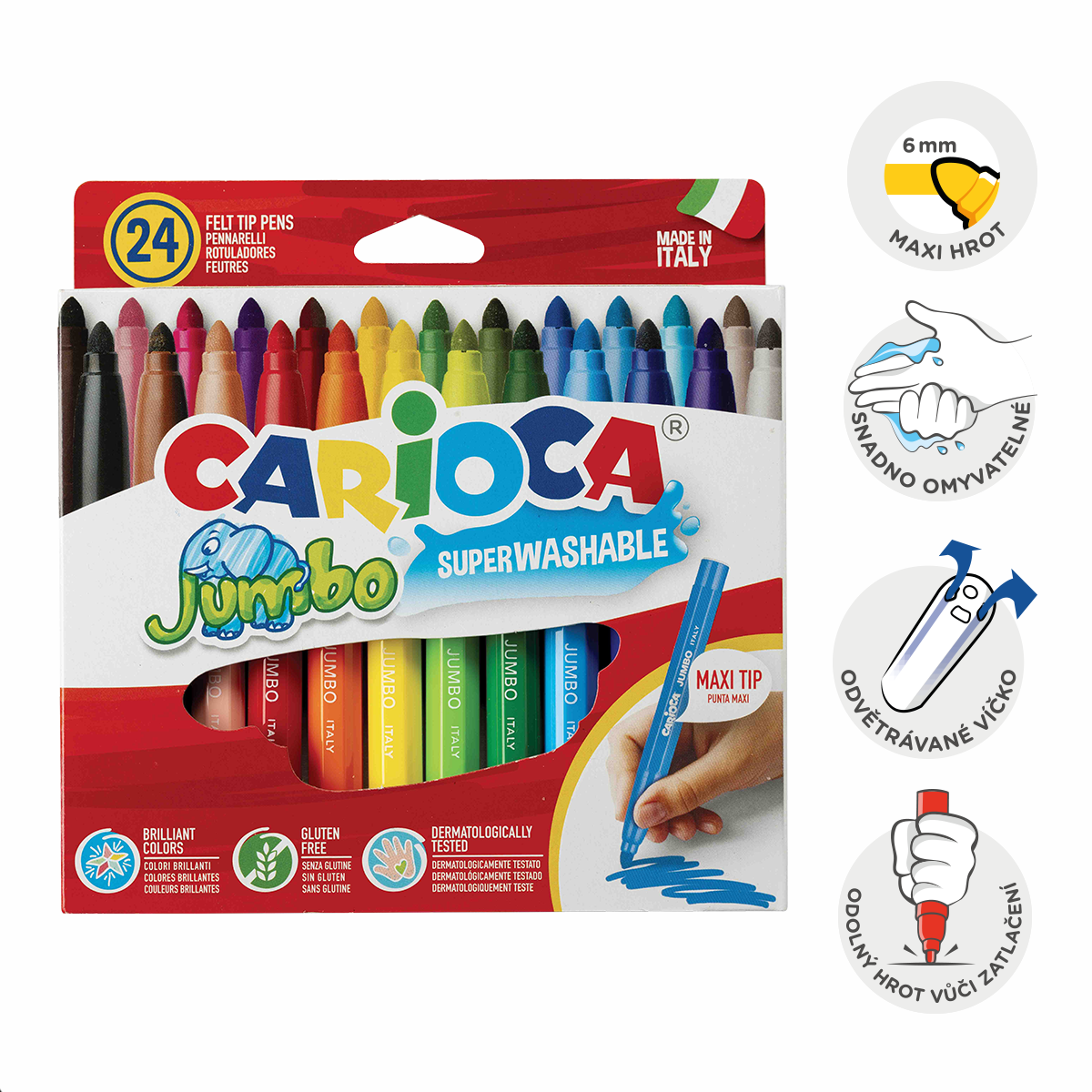 Fixy Carioca Jumbo, 24 ks