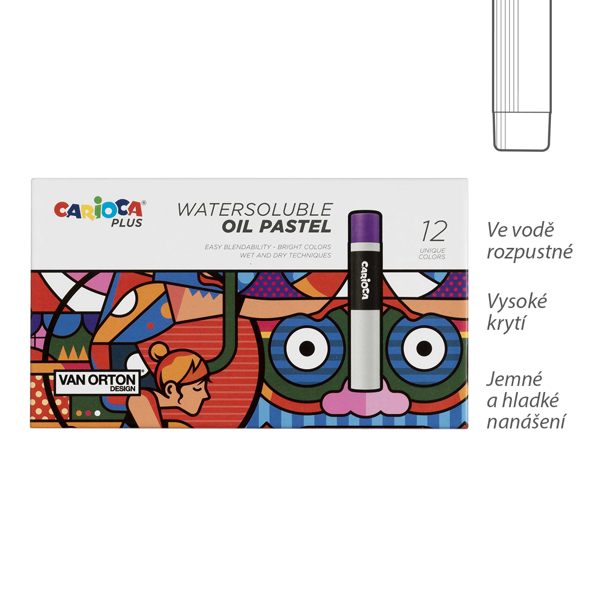 Olejové pastely Carioca PLUS, box, 12 ks
