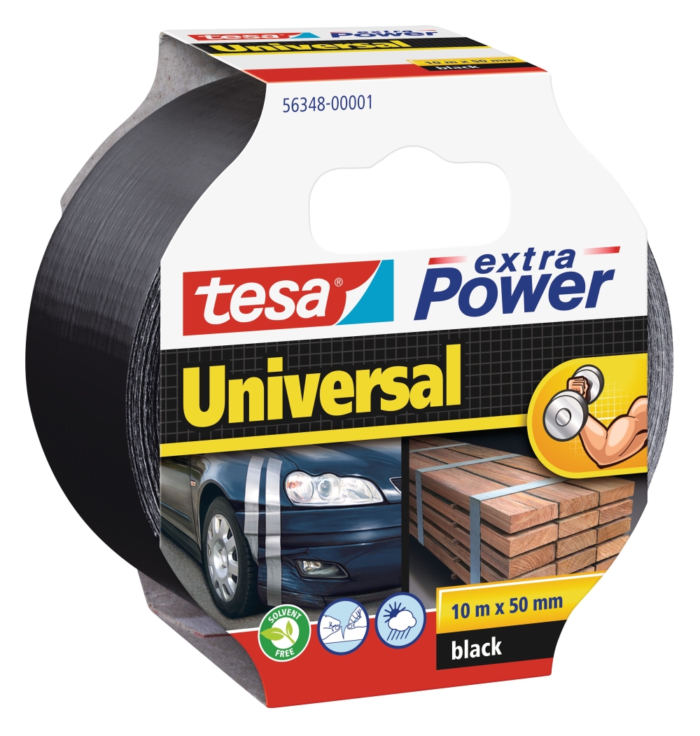 Tesa páska Extra Power Universal, 10m x 50 mm, textilní, černá