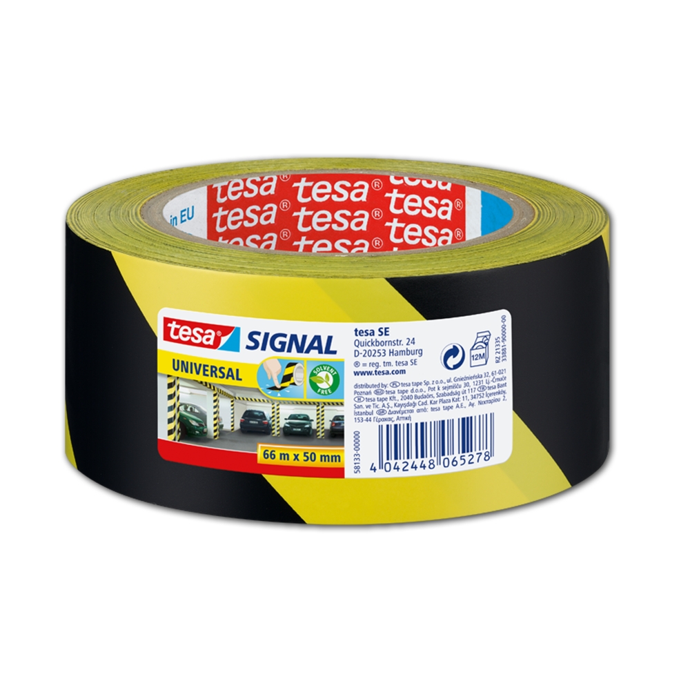 Značkovací lepicí páska TESA 50cm x 66m žluto - černá / 1 ks