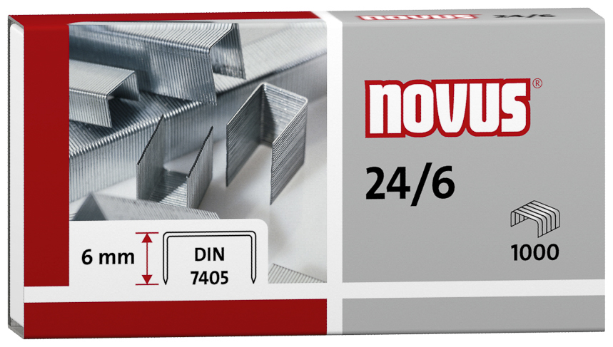 Jehly/drátky o sešívačky NOVUS 24/6 1000ks