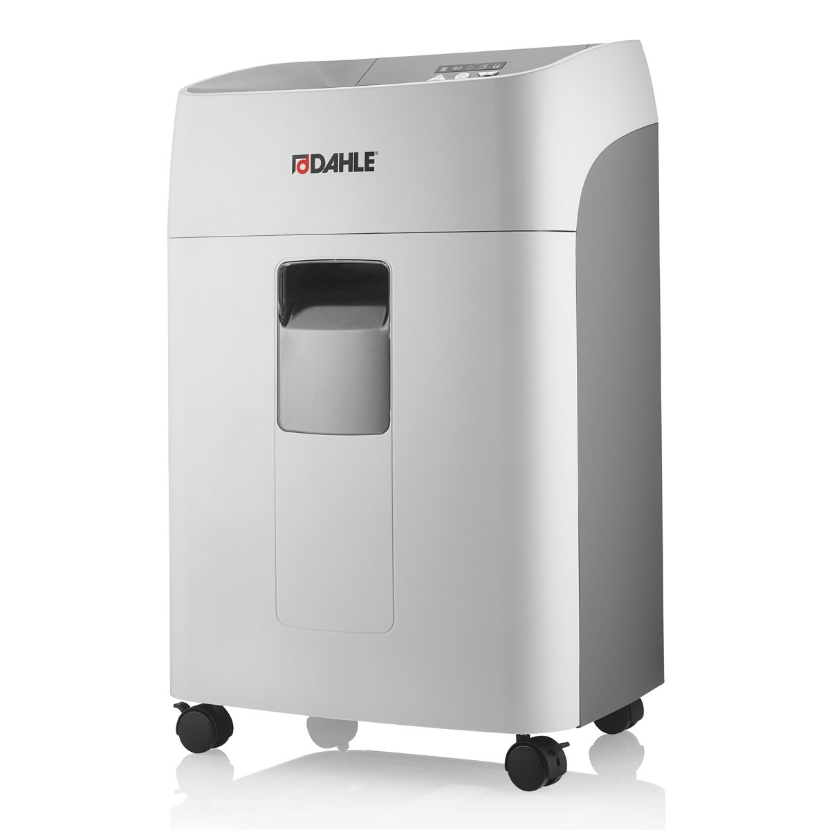 Skartovač DAHLE ShredMATIC® 300, 14/300 listů, 4 x 15 mm, 40 l, s podavačem