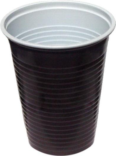 Kávový kelímek hnědo-bílý 0,18l - 0,2 l -PP- (Ø 70 mm) /100 ks