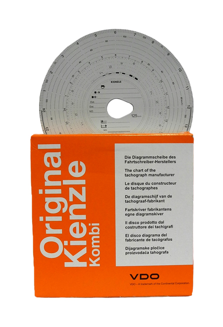 Kotoučky do tachografu Kienzle 125-24EC4-KA mechanické / 100ks