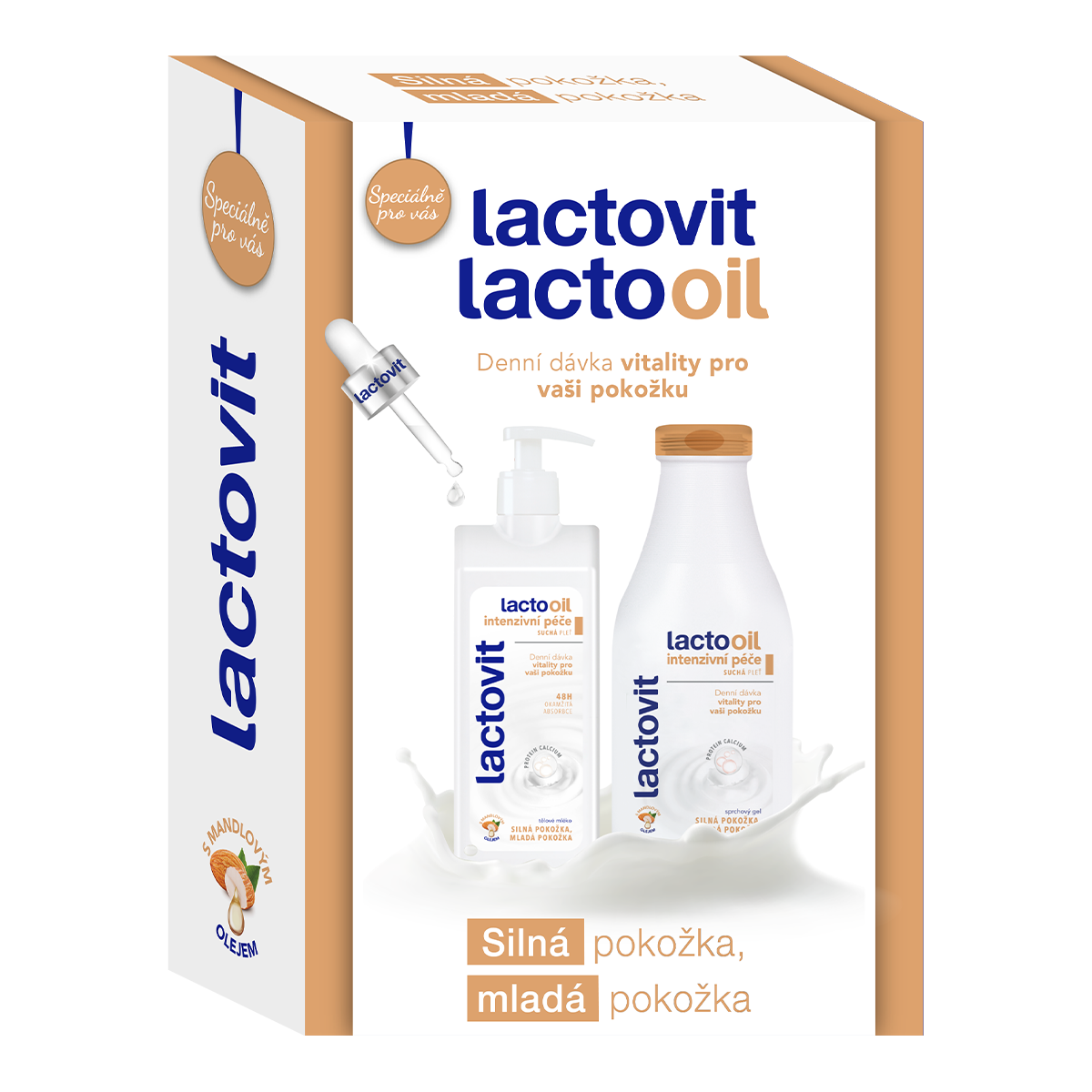 Lactovit dárková sada sprchový gel VYŽIVUJÍCÍ 500ml + tělové mléko 400ml