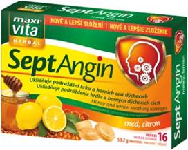 MaxiVita ® SEPTANGIN med a citron, 16 pastilek