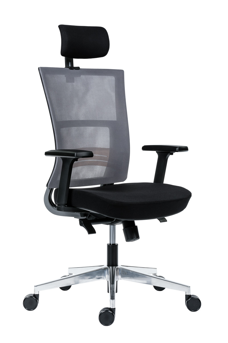 Kancelářská židle Next světle šedá / černá