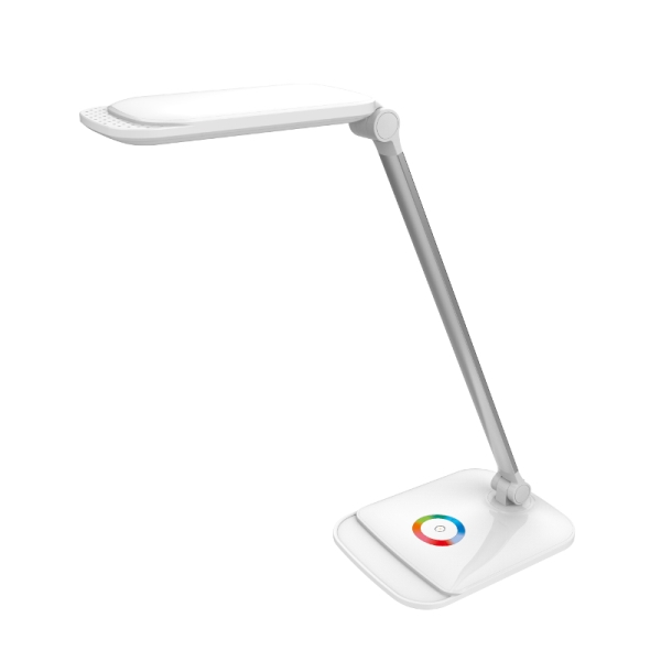 Lampa stolní Platinet PDLQ60 LED 18W stmívatelná, dotykové ovládání, USB port, bílá