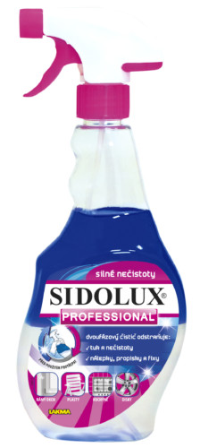 Sidolux Professional dvoufázový na silné nečistoty, 500 ml (odstraňuje nálepky, stopy od fixů apod.)